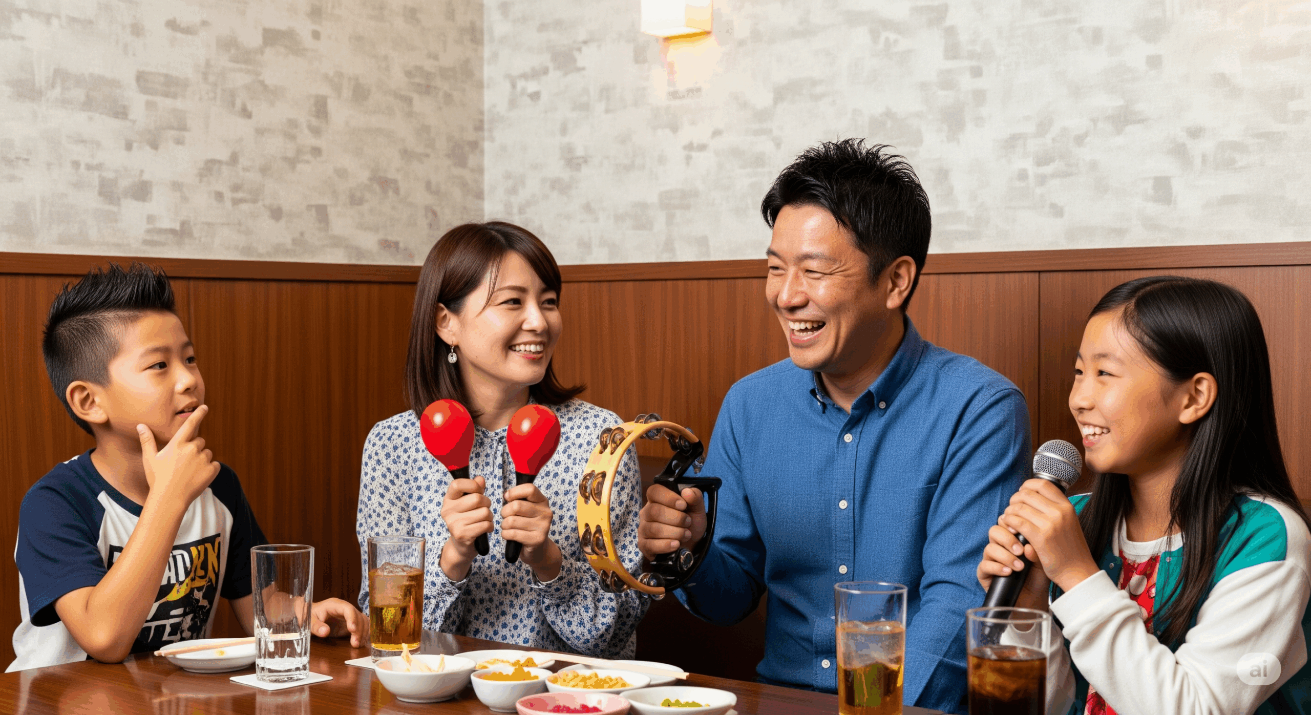 家族でカラオケ