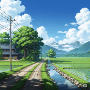 トトロの風景っぽいイラスト